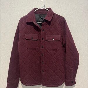 Banana Republic Quilted Burgundy Shirt Jacket